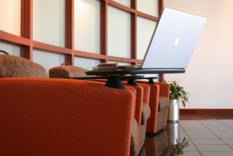 chairs and laptop